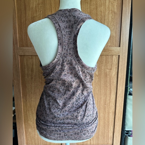 Burgundy Leopard Print Athleta Tank Top - Picture 2 of 2